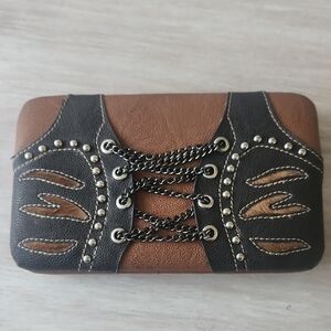 Brown and Black Studded Wallet